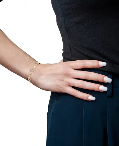 Wrapped In Love Diamond Rhombus Link Bracelet (1/4 Ct. T.w.) In 14k Yellow Gold, Exclusively At Macy's In Yellow Gold