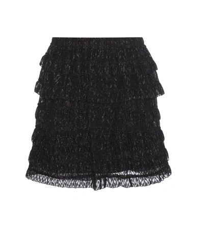 Isabel Marant Frilled Lace A-line Skirt In Black