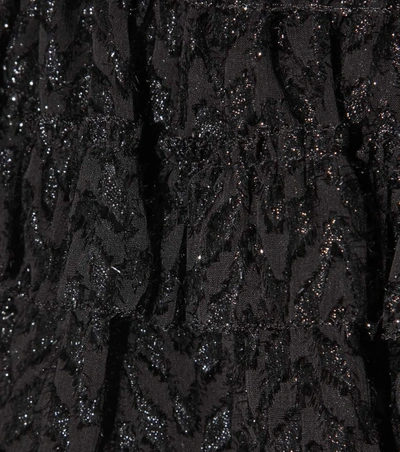 Shop Isabel Marant Fil Coupé Ruffled Skirt In Black