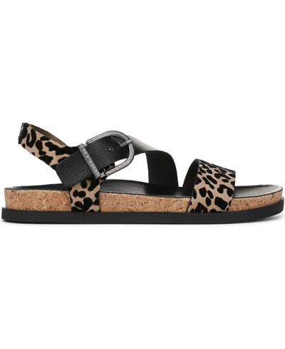 Blowfish Malibu Women's Leopard Brown Footbed Sandals - Lance In Black,leopard Faux Leather