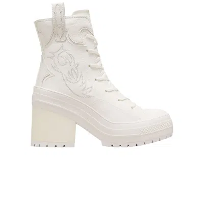 Pre-owned Converse Wmns Chuck 70 De Luxe Heel Platform High 'western Embroidery' In Cream
