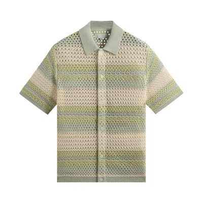 Pre-owned Kith Thompson Crochet Button Down Shirt 'breath' In Multi-color