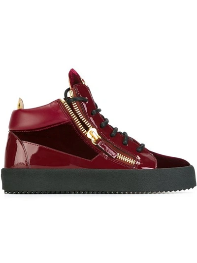 Giuseppe Zanotti Kriss Mid-top Trainers In Red