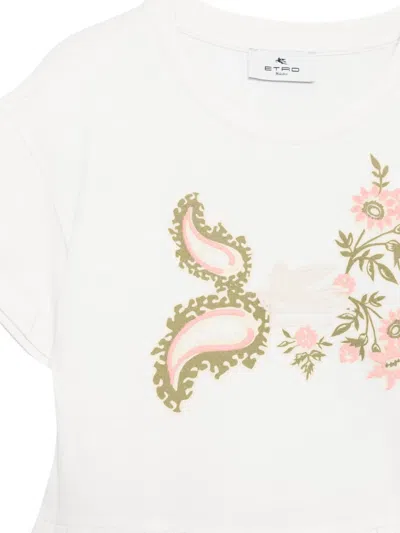 Etro Patchwork-print Dress In White