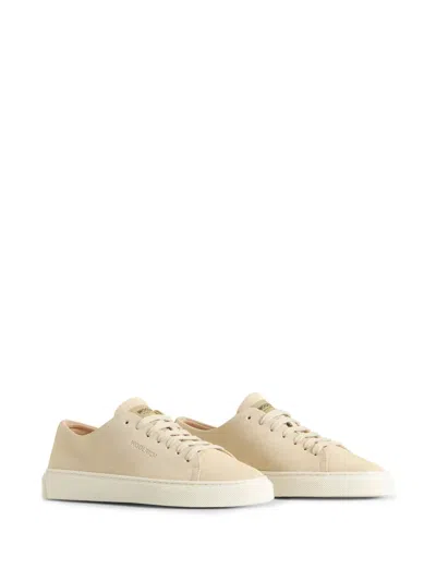 Woolrich Leather Sneakers In Neutrals