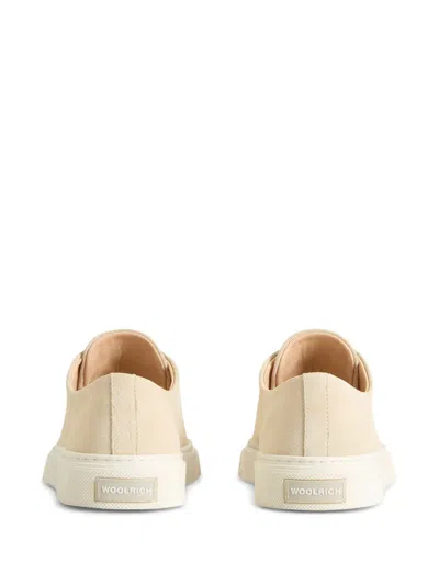 Woolrich Leather Sneakers In Neutrals