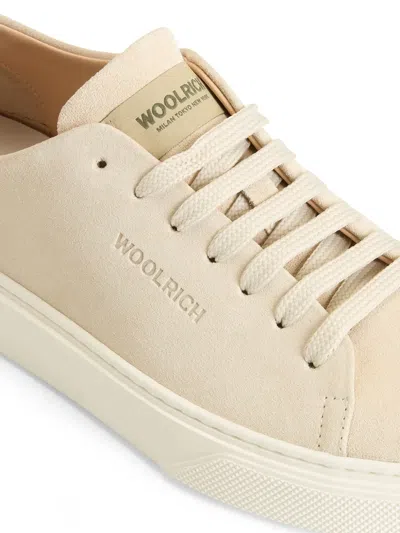 Woolrich Leather Sneakers In Neutrals