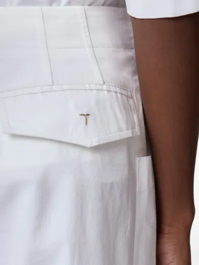 Tod's Pants In Poplin With Drawstring In White