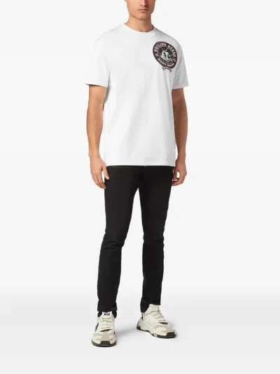 Philipp Plein Jersey T-shirt Round Neck Ss Money Mouse In White