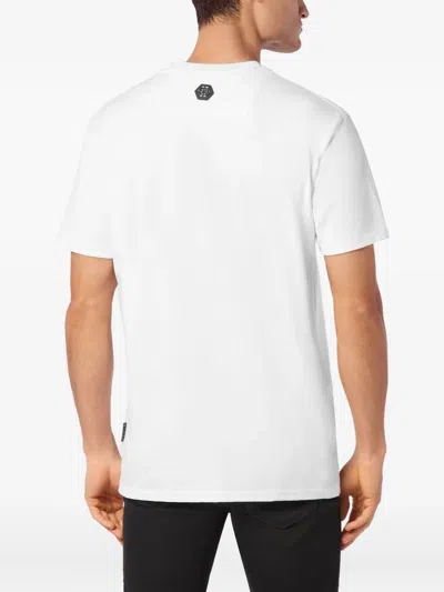 Philipp Plein Jersey T-shirt Round Neck Ss Money Mouse In White