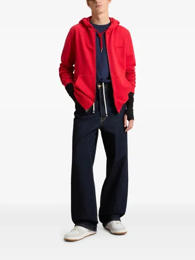 Woolrich Fleece Zip-up Hoodie In Red