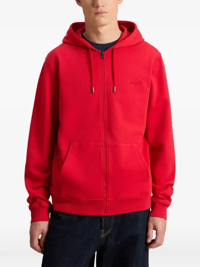 Woolrich Fleece Zip-up Hoodie In Red