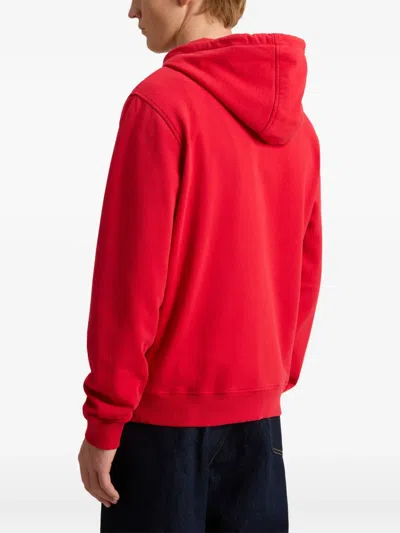Woolrich Fleece Zip-up Hoodie In Red