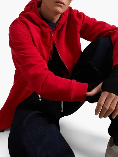 Woolrich Fleece Zip-up Hoodie In Red