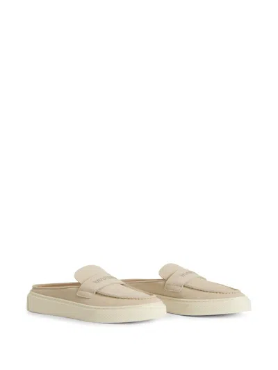 Woolrich Suede Mules In Neutrals