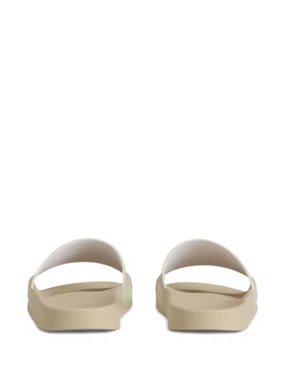 Woolrich Slide Sandal With Logo In Neutrals