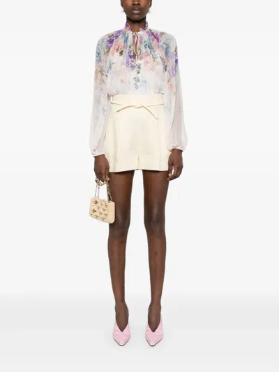 Zimmermann Billow Dawning Blouse In Multicolor
