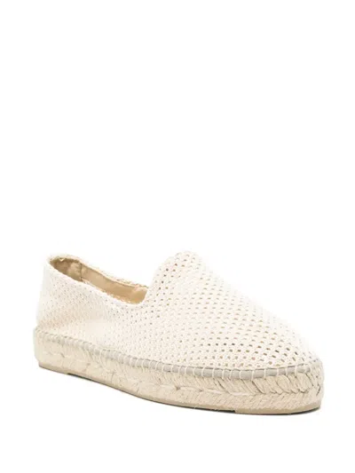 Manebi Flat Net Espadrilles Cream Net In 中性色