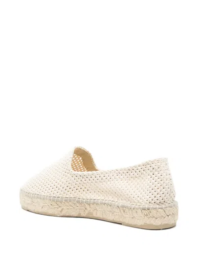 Manebi Flat Net Espadrilles Cream Net In 中性色