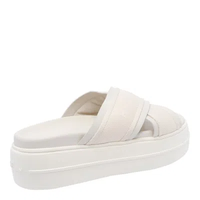 Hogan Cross Strap Platform Sandals In White