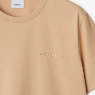Burberry Graphic Print Crew Neck Short Sleeve T-shirt In Neutral