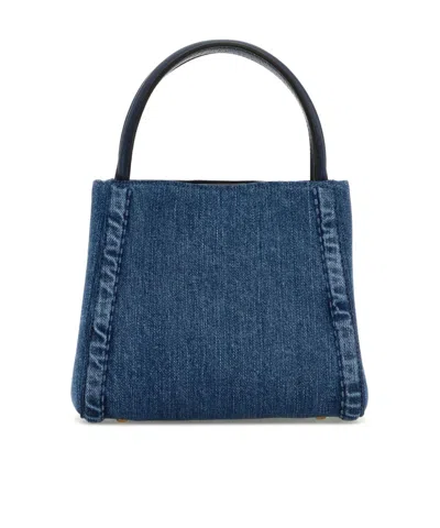 Valentino Small Denim Handbag Alltime In Blue