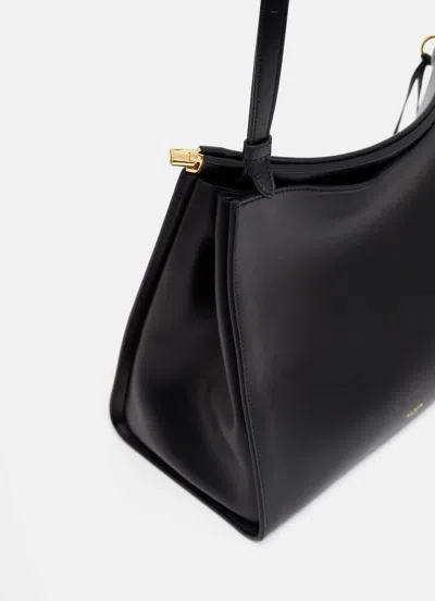 Alaïa Le Click Medium Curve Shoulder Bag In Glossy Leather In Black