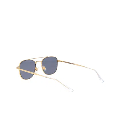 Montblanc Mb0363s Sunglasses In Gold-gold-light Blue