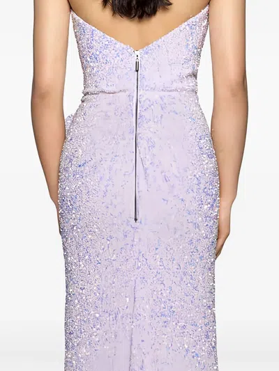 Maticevski Spellbind Glittered Midi Dress In Purple