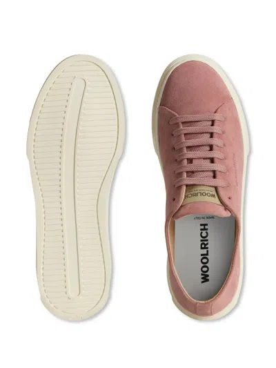 Woolrich Leather Sneakers In Pink