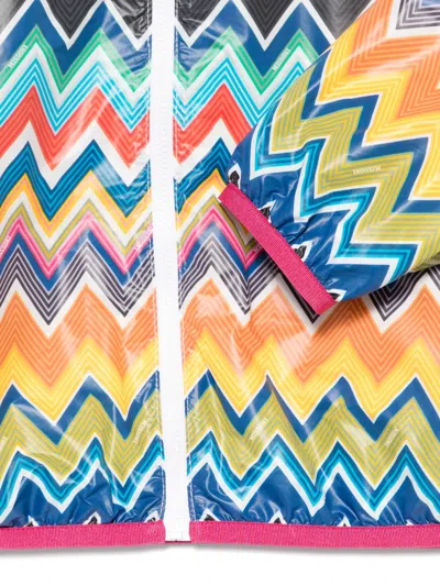 Z字形图案印花夹克