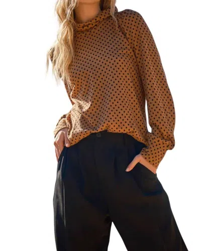 And The Why Wish I Was A Star Turtle Neck Top In Brown In Brown