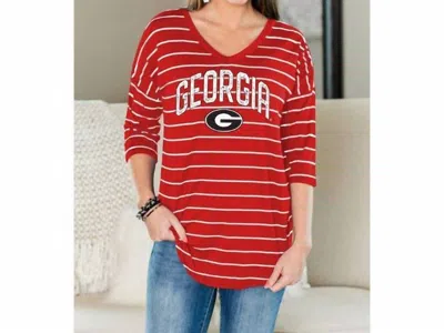 Gameday Couture University Of Georgia Fall In Line Tunic In Red In Red
