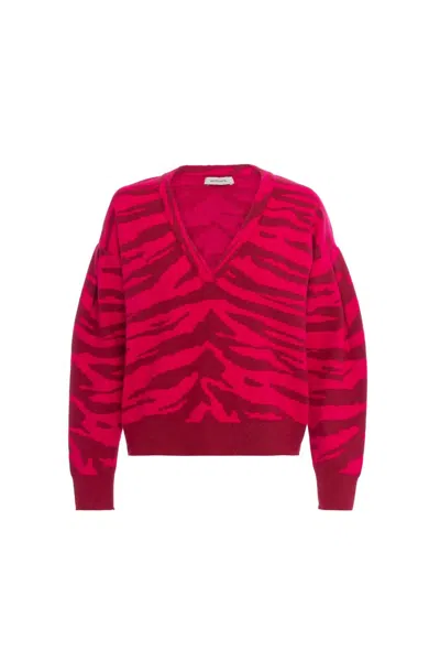 Paola Bernardi Roberta Top In Hyper Pink Animal In Multi