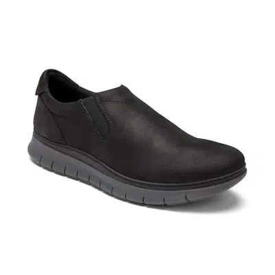 Vionic Men's Khai Nubuck Slip On Shoes In Black In Black