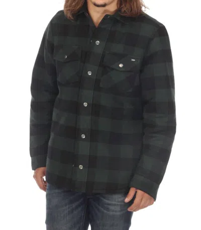 Vans Reversible Flannel Chore Coat Jacket In Green/black Plaid In Multi