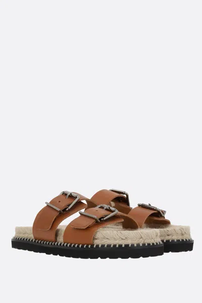 Castaã±er Ter 261 Slides Cuero In Brown