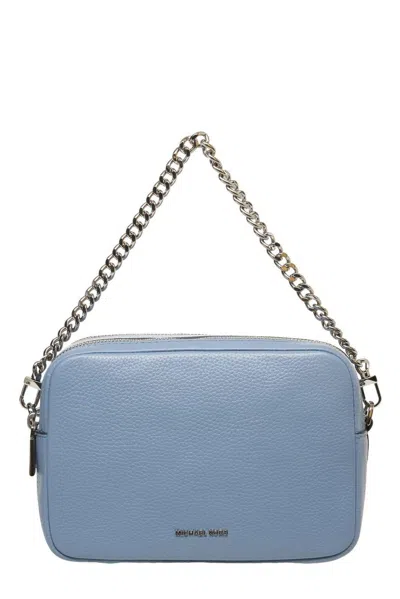 Michael Kors Bryant Medium Pebbled Camera Crossbody Bag In Chambray