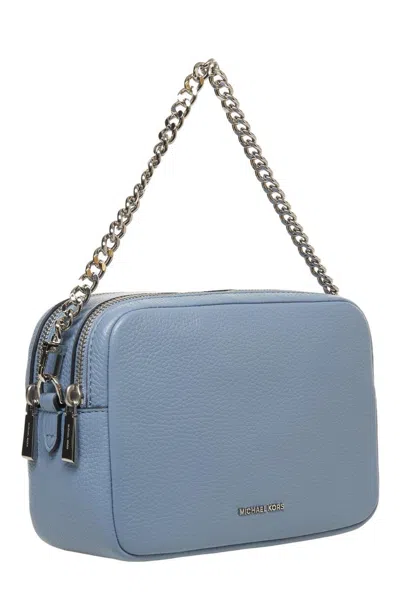 Michael Kors Bryant Medium Pebbled Camera Crossbody Bag In Chambray