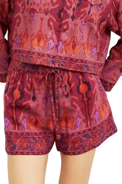 Love The Label Samba Ikat Print Pull On Shorts In Multi