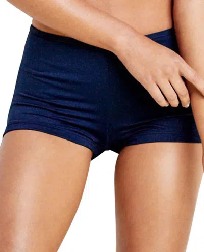 Seafolly Boy Leg Bikini Bottom In Indigo In Multi