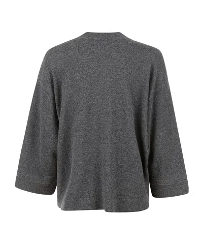 Fabiana Filippi Crewneck Plain Long-sleeved Top In Black