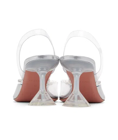 Amina Muaddi Begum 70 Glass Transparent Pvc Slingbacks In Transparent