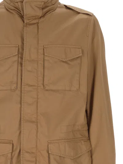 Herno Field Jacket In Tigri In Brown