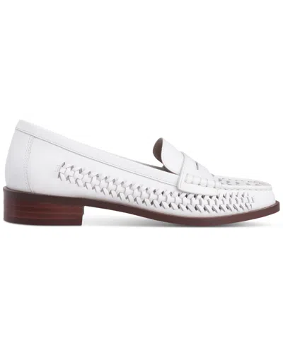 Giani Bernini Women's Brynnlee Woven Loafers, Created For Macy's In White Leather