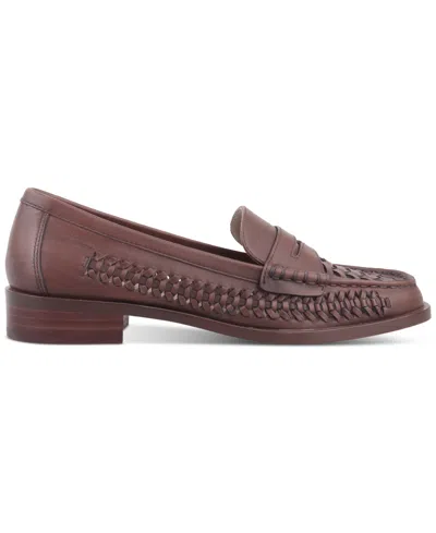 Giani Bernini Women's Brynnlee Woven Loafers, Created For Macy's In Acorn Brown Leather