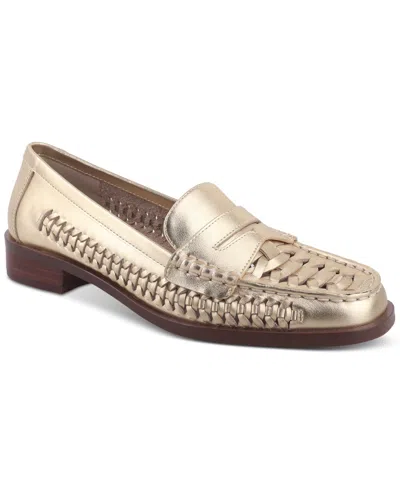 Giani Bernini Women's Brynnlee Woven Loafers, Created For Macy's In Gold