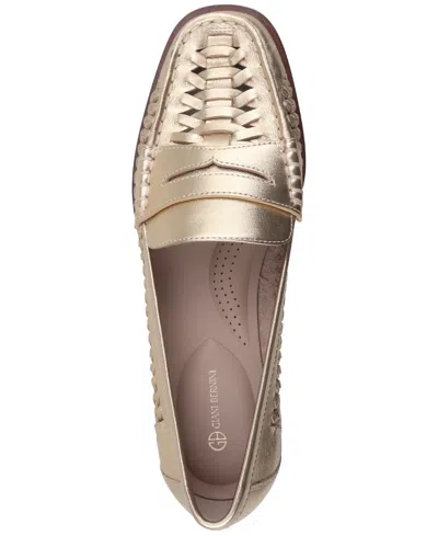 Giani Bernini Women's Brynnlee Woven Loafers, Created For Macy's In Gold