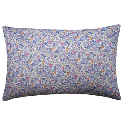 Coco & Wolf Liberty Fabric Betsy Grey Print Pillowcase, Standard In Betsy Lavender