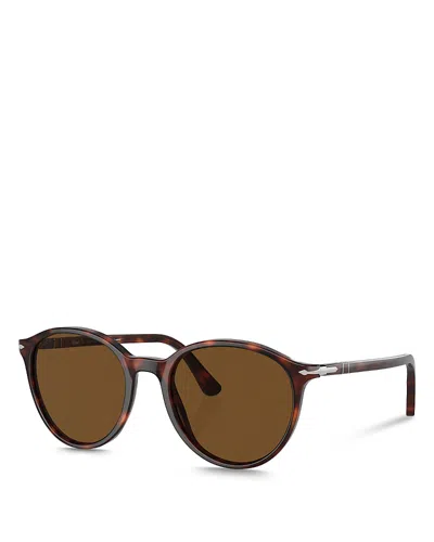 Persol Womens Brown Po3350s Round-frame Acetate Sunglasses In Polar Brown